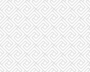 Abstract geometric pattern with stripes, lines. Seamless vector background. White and grey ornament. Simple lattice graphic design.