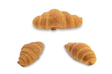 set of Fresh bake Croissant in isolated white background 