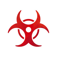 Biohazard  symbol. Biological weapon, virus infection alert vector illustration.