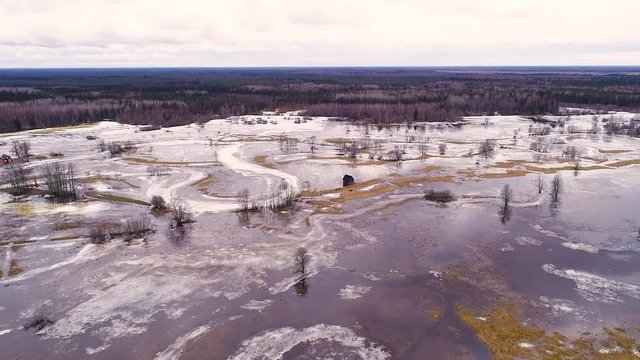 Aerial view of Tipu, Viljandi County, Estonia