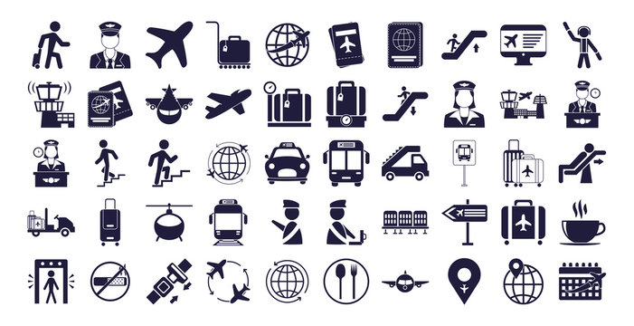 bundle of airport set icons