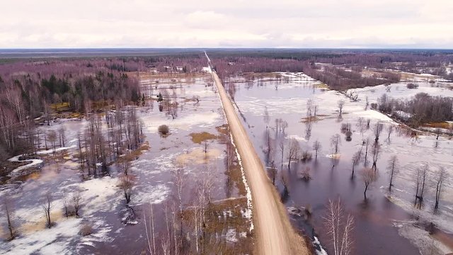 Aerial view of Tipu, Viljandi County, Estonia