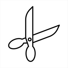 needlework tool line icon scissors