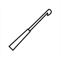 needlework tool line icon hook