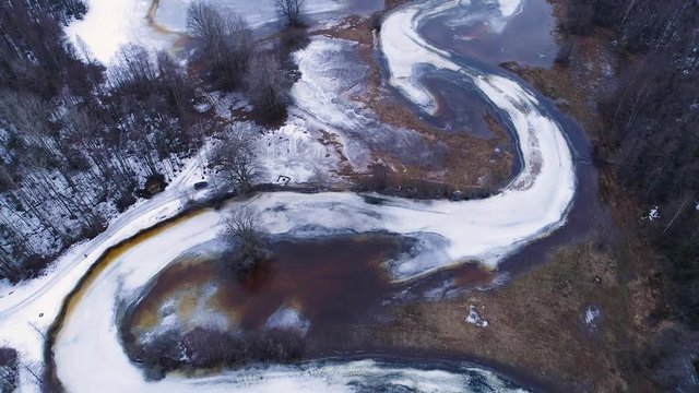 Aerial view of Sandra, Viljandi County, Estonia
