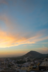Beautiful sunrise view at Udaipur, Rajasthan, India