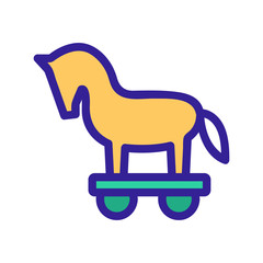 cyber attack icon vector. A thin line sign. Isolated contour symbol illustration