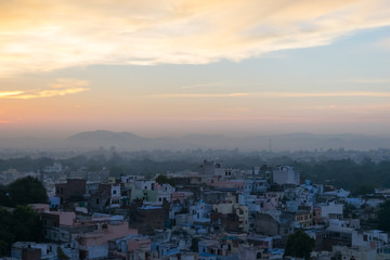 Beautiful sunrise view at Udaipur, Rajasthan, India