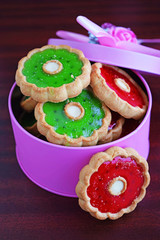 Cookies with marmalade berry filling. Crispy and crumbly delicious cookies with natural ingredients.