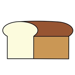 illustration of plain bread