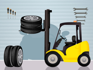 tire dealer illustration