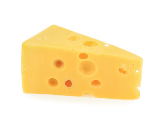 piece of cheese isolated white background