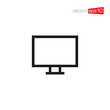 Monitor Television Icon Design Vector