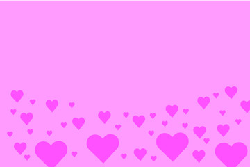 Obraz na płótnie Canvas Valentine's day background with hearts. Vector illustration