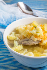 Fresh cauliflower soup.