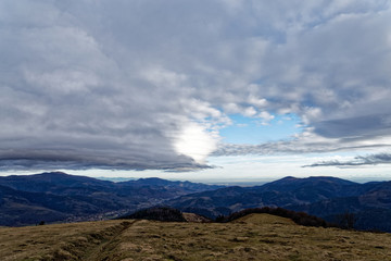 Fototapeta premium Nuages dans le ciel des Vosges