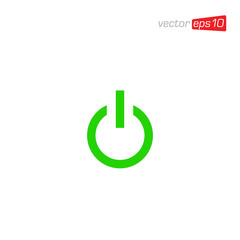 Power Button Sign Design Vector