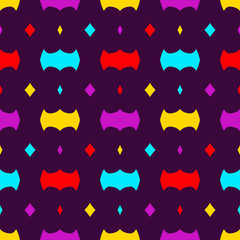 Seamless pattern with colorful geometric ornament.