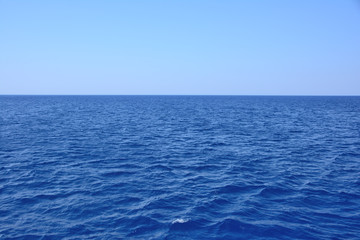 Beautiful sea view with beautiful water, horizon and clear sky