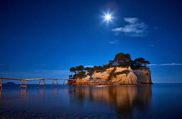 Zakynthos island in the moon light, Greece. Incredibly romantic night on Cameo. Cameo island in the morning light. Amazing view. Island lovers