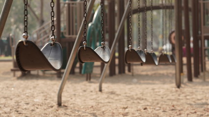 Rubber Swings in Playground 