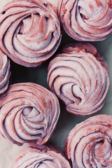 Delicious fresh blackcurrant marshmallows for Breakfast macro