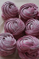 Delicious fresh blackcurrant marshmallows for Breakfast macro
