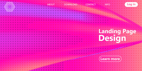 Fluid flow. Landing page. Liquid background.Vector