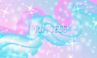 Princess background. Stars pink. Unicorn pattern.