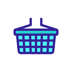 Basket in the store icon vector. A thin line sign. Isolated contour symbol illustration