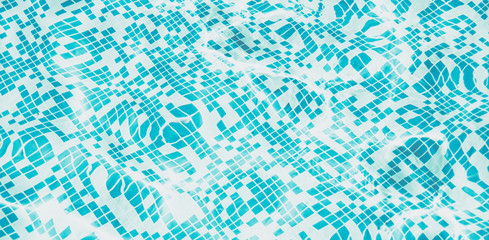 Ripple Water in swimming pool with sun reflection