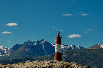 lighthouse at the end of the world, beagle channel, ushuaia, patagonia, argentina