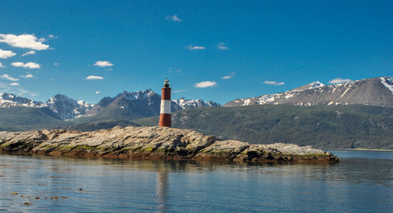 lighthouse at the end of the world, beagle channel, ushuaia, patagonia, argentina