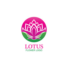 Vector lotus flowers design for spa, yoga class, hotel and resort