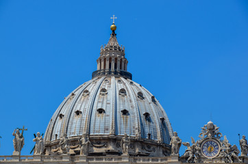 dome of saint peter basilica rome italy