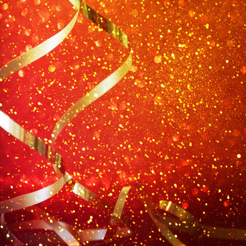 Party Background with lights and serpentine