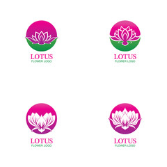Vector lotus flowers design for spa, yoga class, hotel and resort