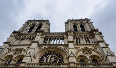 Fototapeta na wymiar the notre dame cathedral paris before the fire
