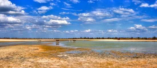 lanscape of a salt lake