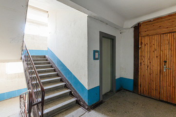 Russia, Moscow- October 10, 2019: interior public place, staircase