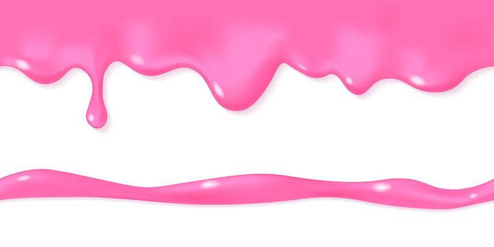 Seamless dripping melted pink icing