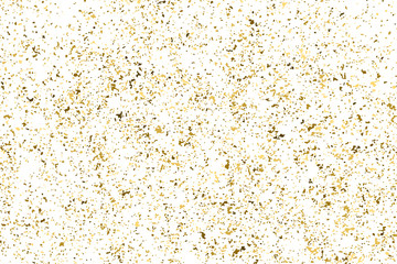 Gold glitter texture isolated on white. Amber particles color. Celebratory background. Golden explosion of confetti. Vector illustration,eps 10.