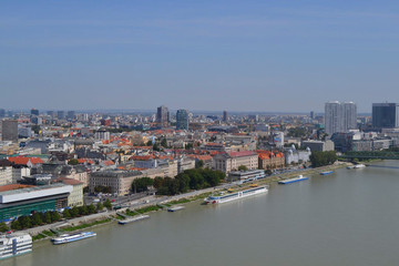 Fototapeta na wymiar view above bratislava in summer