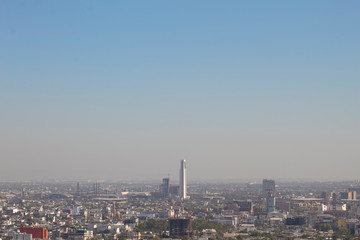View of the progress in pollution in the city of Monterrey Mexico