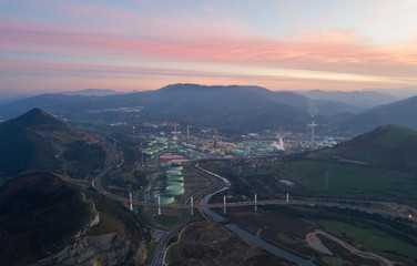 Aerial view of mountains