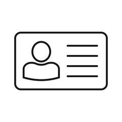 id card icon, vector isolated illustration