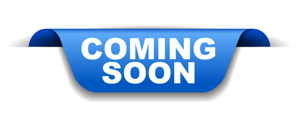 blue vector banner coming soon
