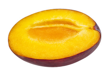 Plum isolated on white background with clipping path