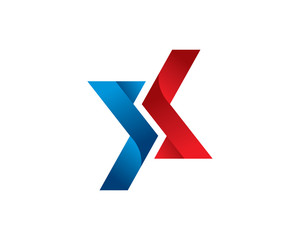 Letter X logo template design, icon, symbol