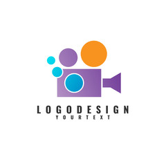 camcorder logo design. vector template.